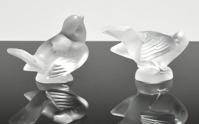 2 Lalique "Sparrows" Figurines/Sculptures