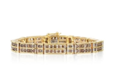 A 10K Gold Diamond Bracelet