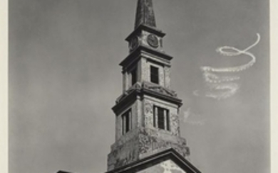 ABBOTT, BERENICE (1898-1991) [Sky-writing spiral over St. Marks Church], New York City