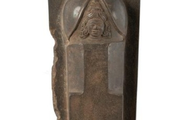 Antique Khmer Style Sandstone Lakshmi Mukhalinga and