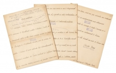Charles PÉGUY 1873-1914 « Service militaire ». Manuscrit autographe signé