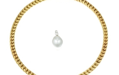 A Diamond and Pearl Necklace