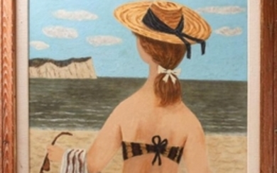 Fletcher Martin "Summer Girl" Oil on Canvas