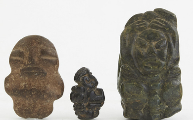 Grp: 3 Pre Columbian Carved Stone Idols