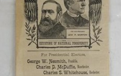 Harrison & Morton 1888 Jugate Republican Ticket