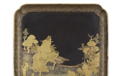 A Japanese lacquer rectangular tray edo period, 18th/19th century...