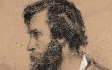 Jean-François MILLET Gruchy, 1814 - Barbizon, 1875 Portrait présumé du peintre Charles Charlier (1812-1888)