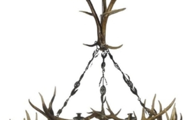 Large Black Forest-Style Chandelier