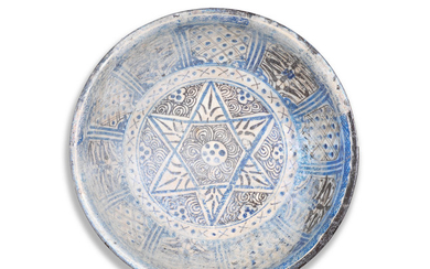 A Mamluk underglaze-painted pottery bowl, Syria, 14th Century
