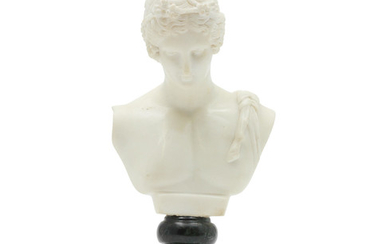 A marble bust of Narcissus