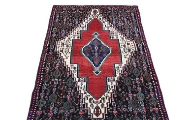 New Persian Senneh Pure Wool Hand-Knotted Oriental Rug