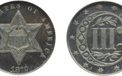 Three-Cent Piece, Silver, 1872, NGC MS 65
