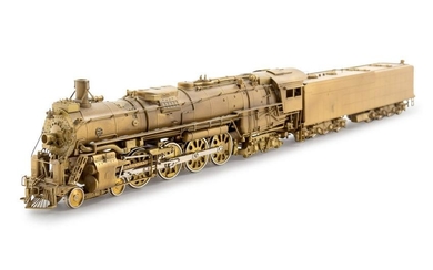 A United Scale Models Brass HO-Gauge 4-8-4 Locomotive