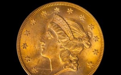 A United States 1857-S Liberty Head $20 Gold Coin