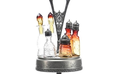 Victorian Six Bottle Castor Set