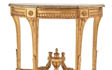 A Gustavian console table, Stockholm, second part of the 18th century.