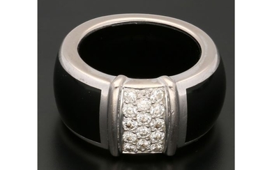18 kt. White gold - Ring - Diamonds