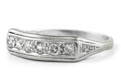 Antique- 18 kt. White gold - Ring Diamond