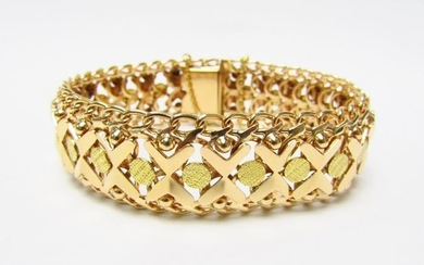 59 gr. 21 x 2 cm. - 18 kt. Yellow gold - Bracelet
