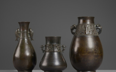 Japanese, collection of three vases
