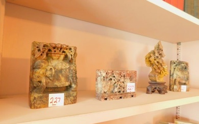 4 Chinese soapstone carvings