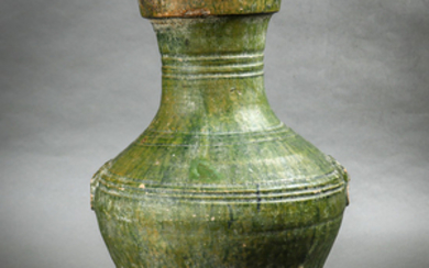 Chinese Han Ceramic Green Glazed Vase