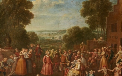 German or Netherlandish School circa 1700 / 1720 - Theatre Production in a Landscape