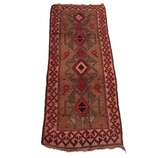 5' x 12'9 Hand-Knotted Turkish Anatolian Long Rug
