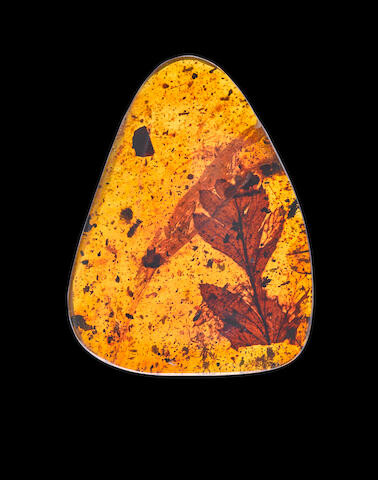 Red Leaf in Amber