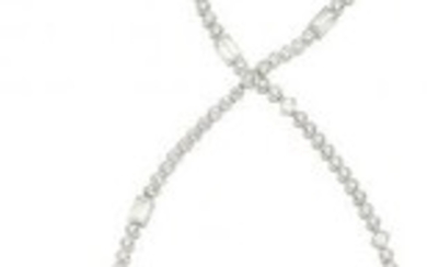 55027: Diamond, Platinum Necklace, Francesca Amfitheatr