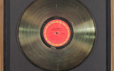 An RIAA Gold Record Award for Paul Simon's Greatest Hits, Etc.