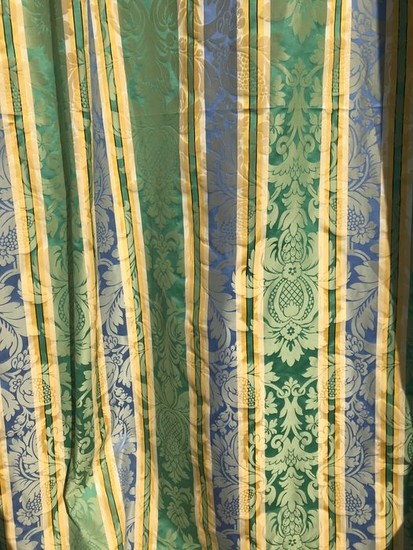 6 x 130 cm Remnant of magnificent San Leucio damask fabric - Baroque - Cotton - 2018