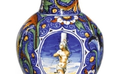 An Italian maiolica oviform jar, Venice, circa 1560-80