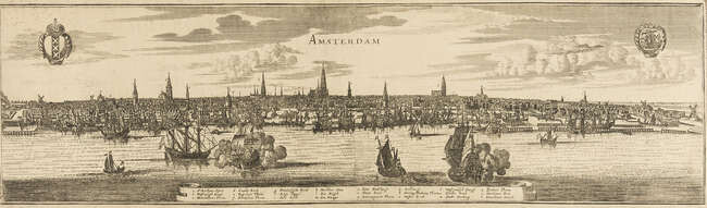 Netherlands.- Amsterdam.- Merian (Matthaeus) Amsterdam, engraving, [circa 1670 but a later impression].