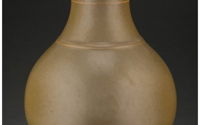 78027: A Chinese Tea-Dust Glazed Vase 12-1/2 x 8-1/2 in