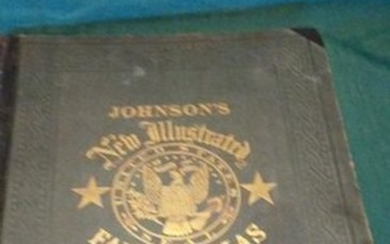 JOHNSON'S NEW ILLUS ATLAS-1862, 56 hand colored maps