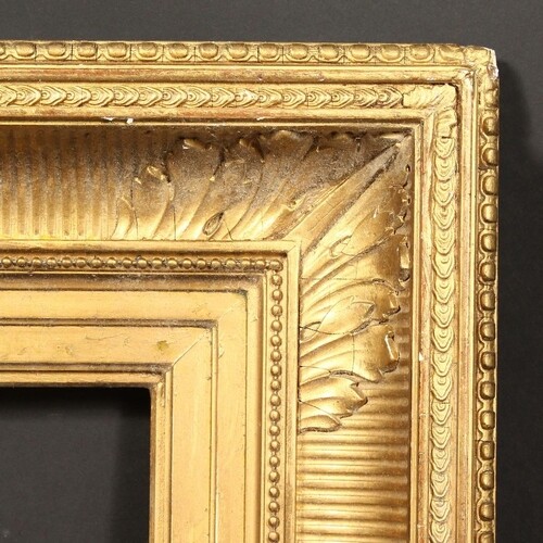 A 19th Century Continental gilt composition frame, rebate si...