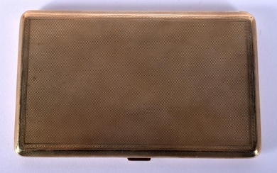 A 9CT GOLD CIGARETTE CASE. 168 grams. 13 cm x 8.5 cm.