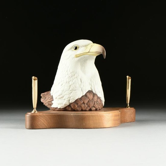 A BOEHM SCULPTURE, "Bald Eagle Head," UNITED STATES