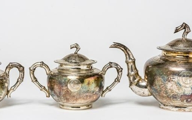 A CHINESE SILVER SERVICE, probably: Shanghai,Tack
