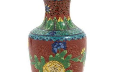 A Chinese Cloisonne Enamel Vase