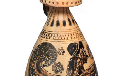 A Corinthian pottery alabastron