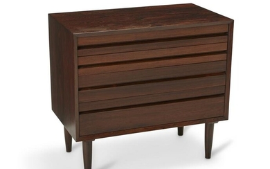 A Danish modern rosewood chest of drawers Mid-20th century 29.25" H x 31.5" W x 18.25" D