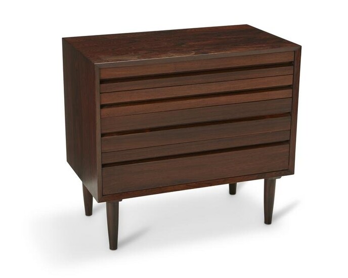 A Danish modern rosewood chest of drawers
