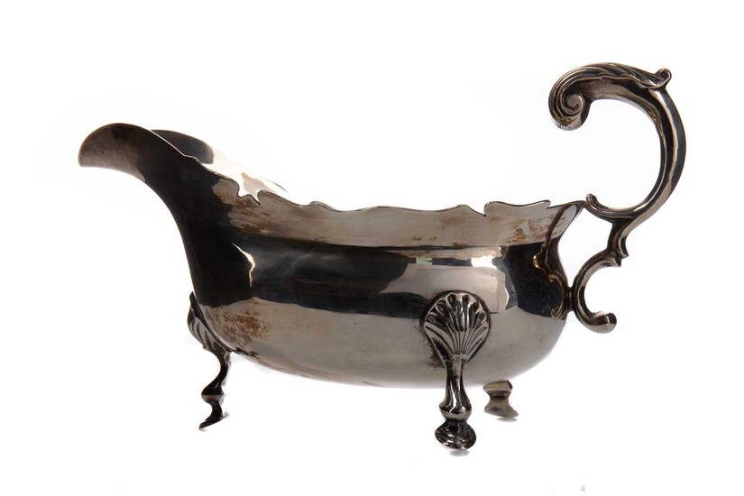 A GEORGE V SILVER SAUCE BOAT