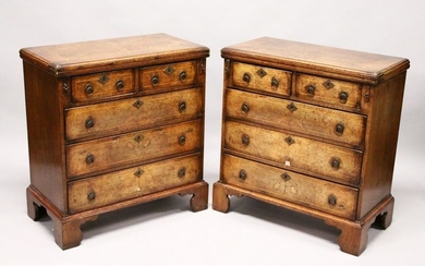 A GOOD PAIR OF GEORGE II STYLE WALNUT BACHELOR'S