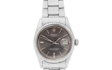 A Gentlemen's Stainless Steel 'Oyster Perpetual Datejust' Wristwatch, Rolex, circa 1969