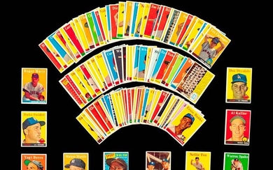 A Group of 133 1958 Topps Baseball Cards Including