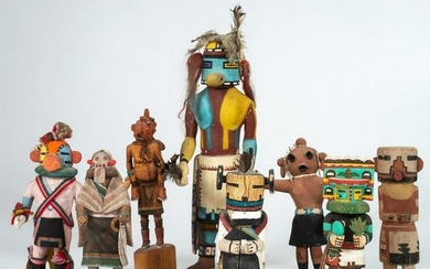 A Group of Colorful Hopi Katsinas