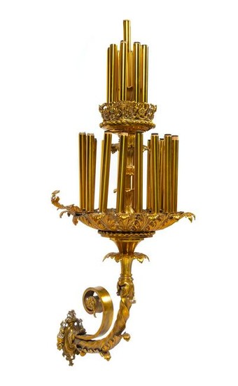 A Large Neoclassical Gilt Metal Sconce